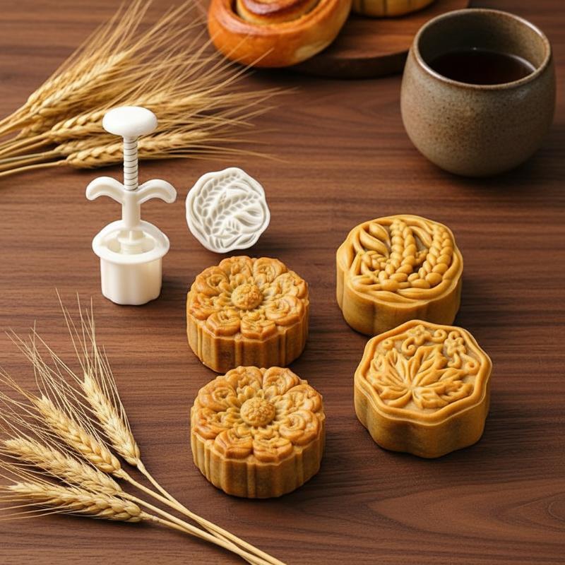 Kitchen Oven Baking Pans - Non-Stick DIY Mooncake Mold 1 Set