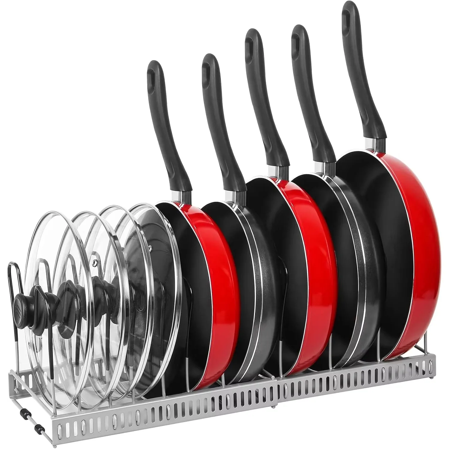 Kitchen Baking Pan Organizer - Expandable Pots and Pans Storage Rack