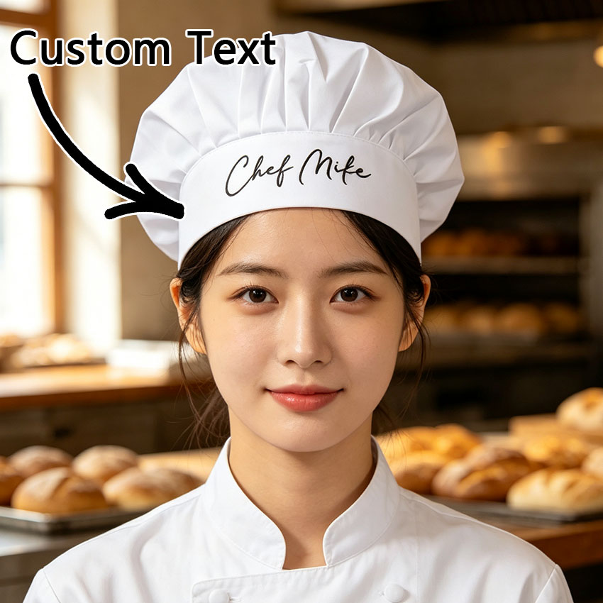 Kitchen Baking Area - Customized Personalized Chef Hats, with the
