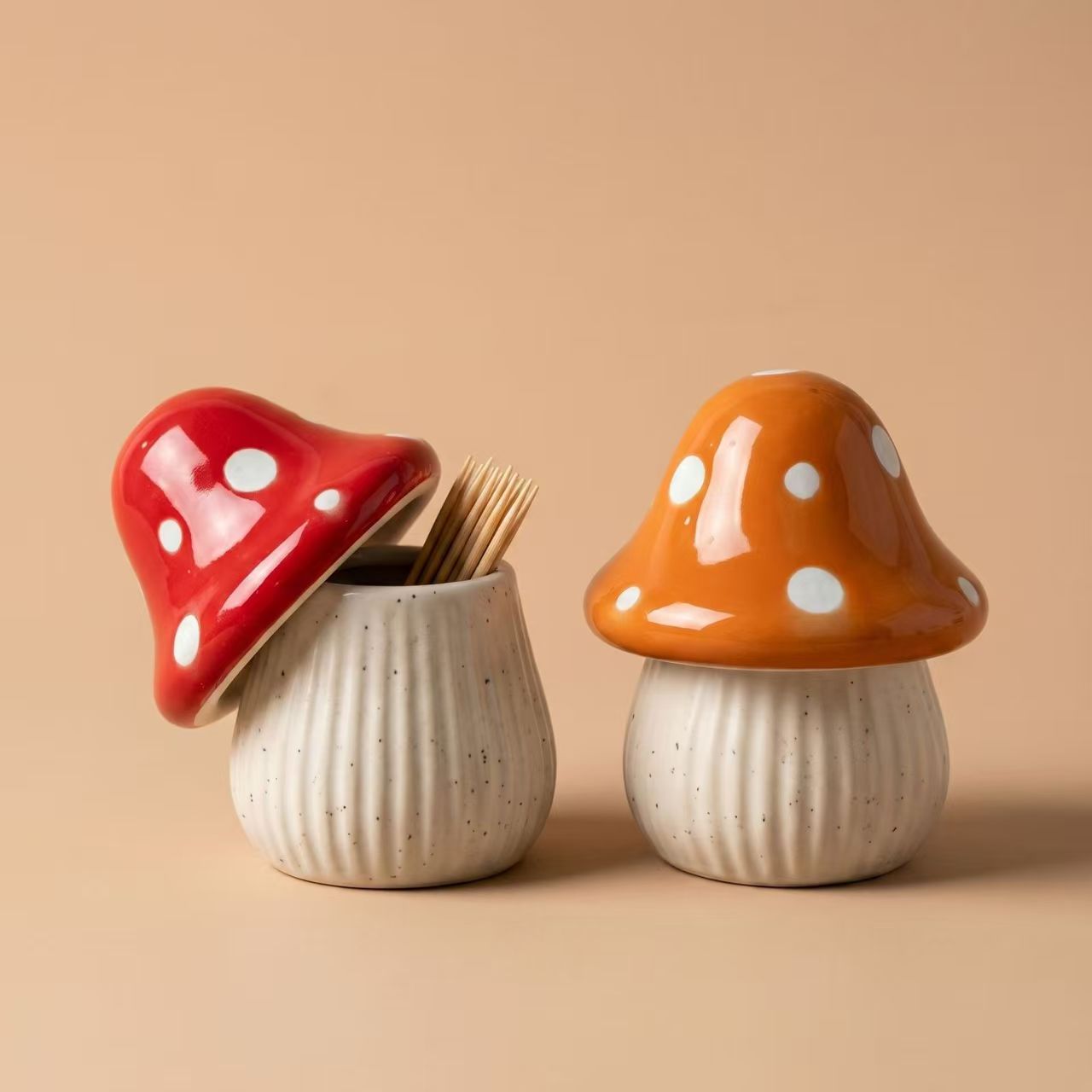 Cartoon Mushroom Ceramic Stora - Kitchen Baking Storage 评论和价格