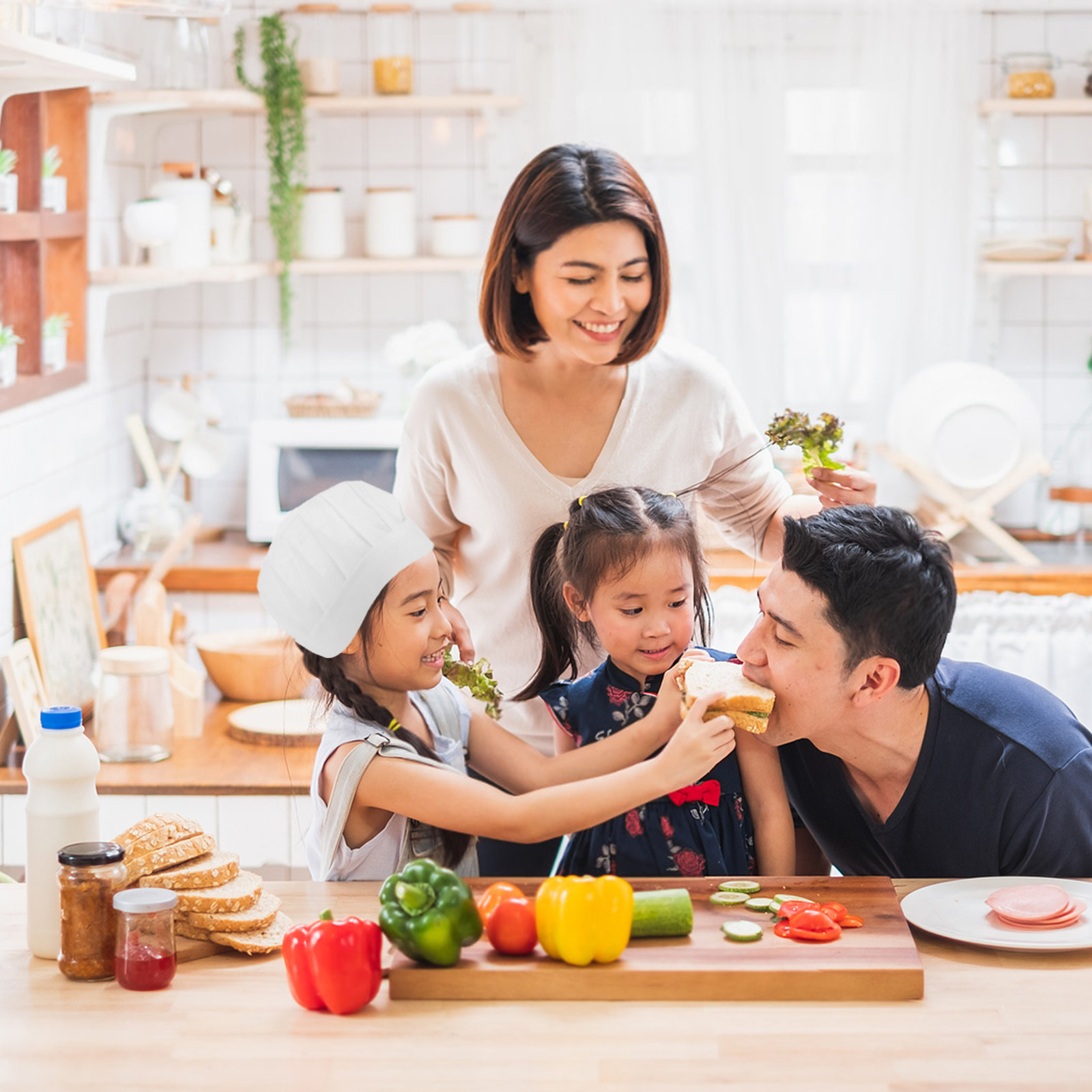 15Pcs Disposable Kids Chef Hat - Kitchen Baking Area 评论和价格