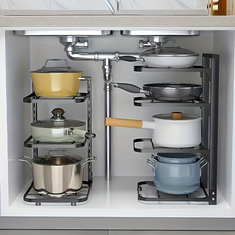 Adjustable Pot Rack Organizer, - Kitchen Baking Pan Organizer 评论和价格