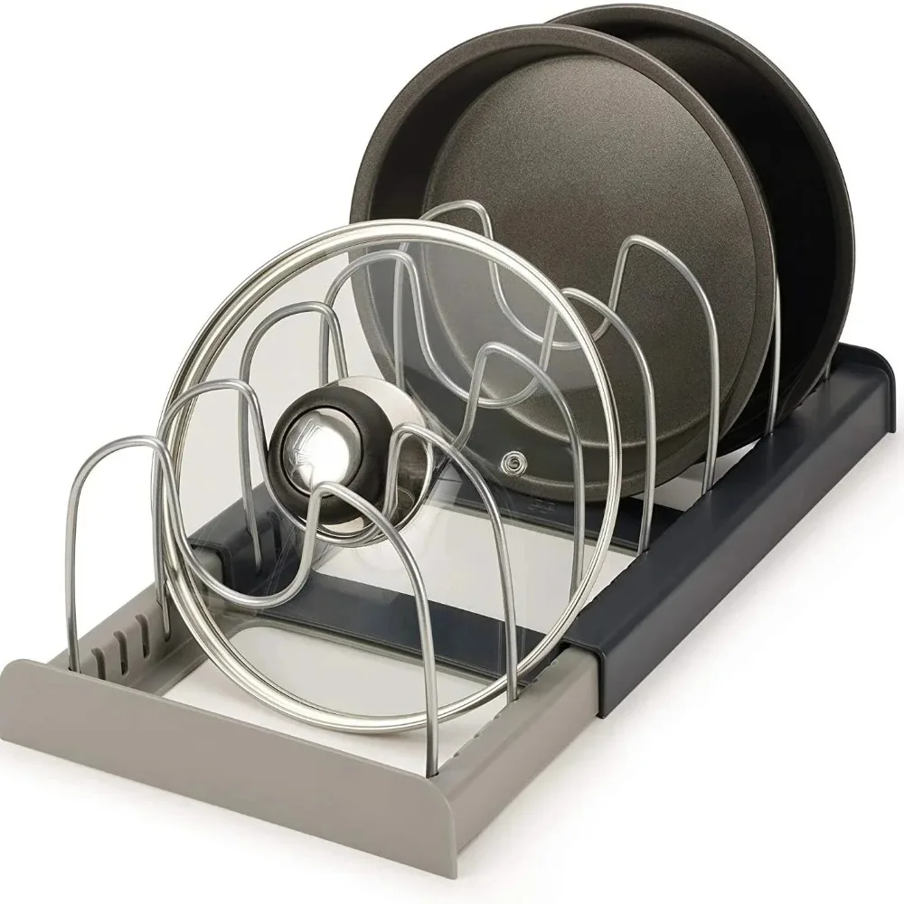 7-grid Telescopic Pot Rack,Pan - Kitchen Baking Pan Organizer 评论和价格