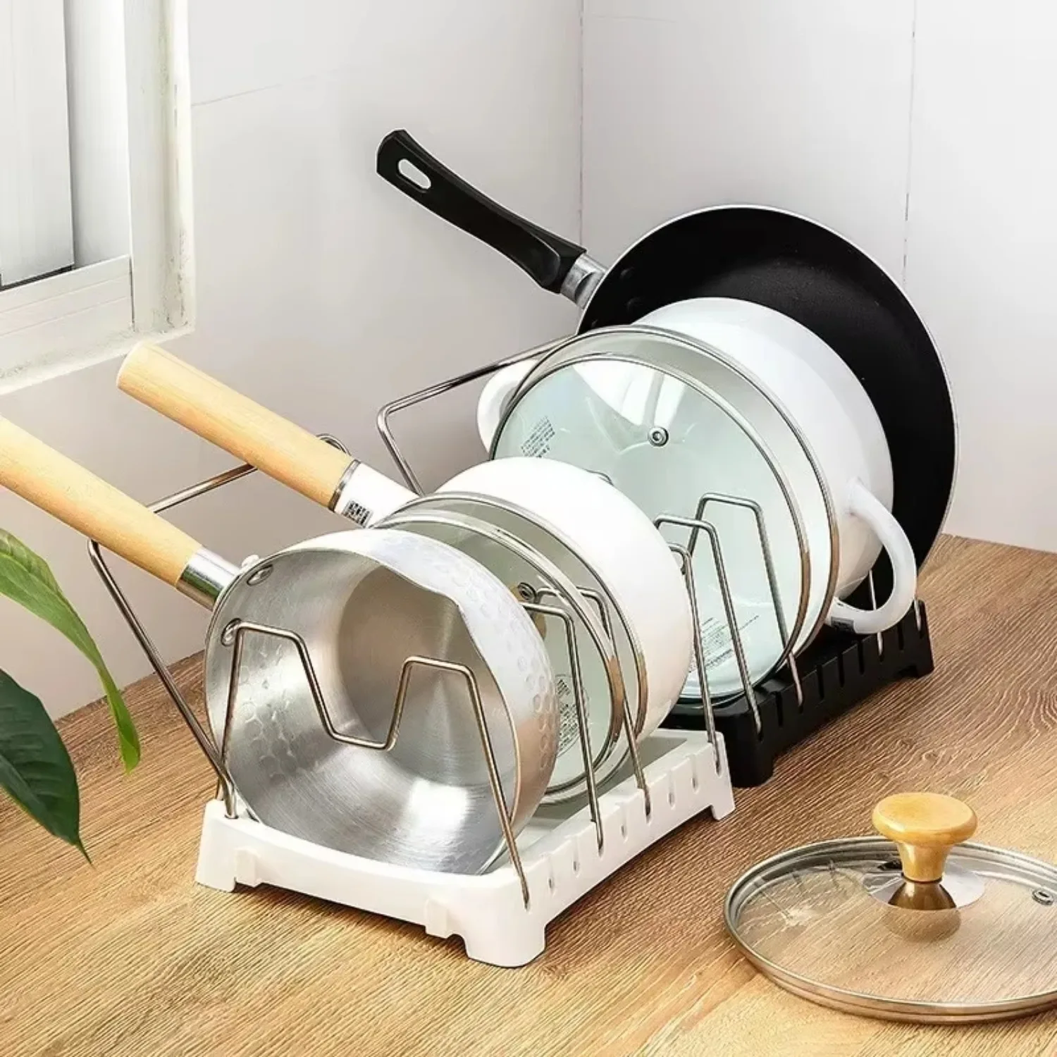 Expandable Pots and Pans Stora - Kitchen Baking Pan Organizer 评论和价格