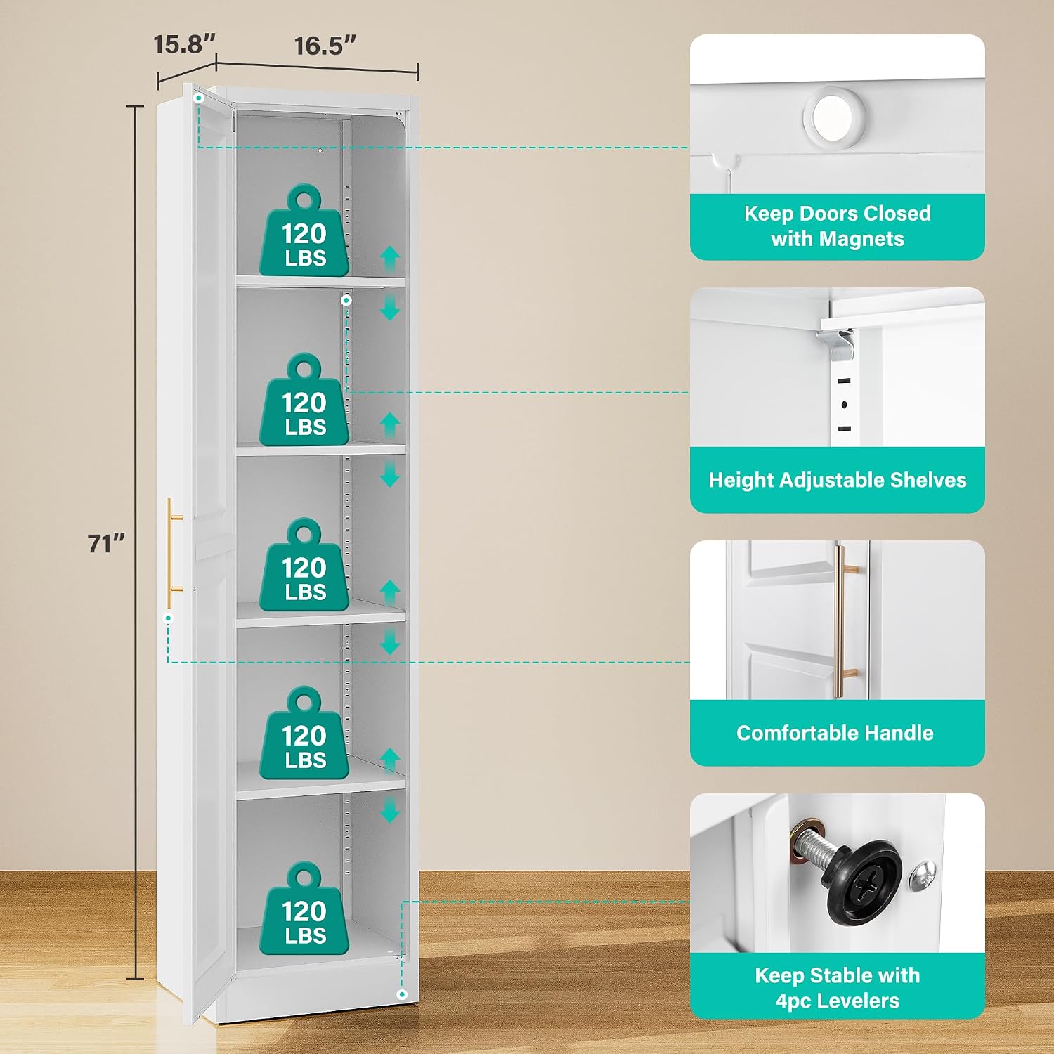 Tall Narrow Storage Cabinet Wi - Kitchen Baking Storage 评论和价格