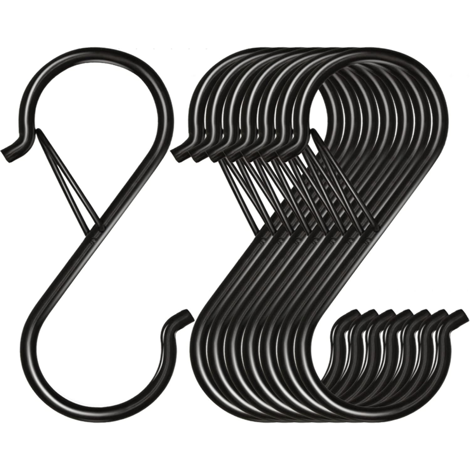 Heavy Duty Black Metal S Hooks - Kitchen Baking Pan Organizer 评论和价格