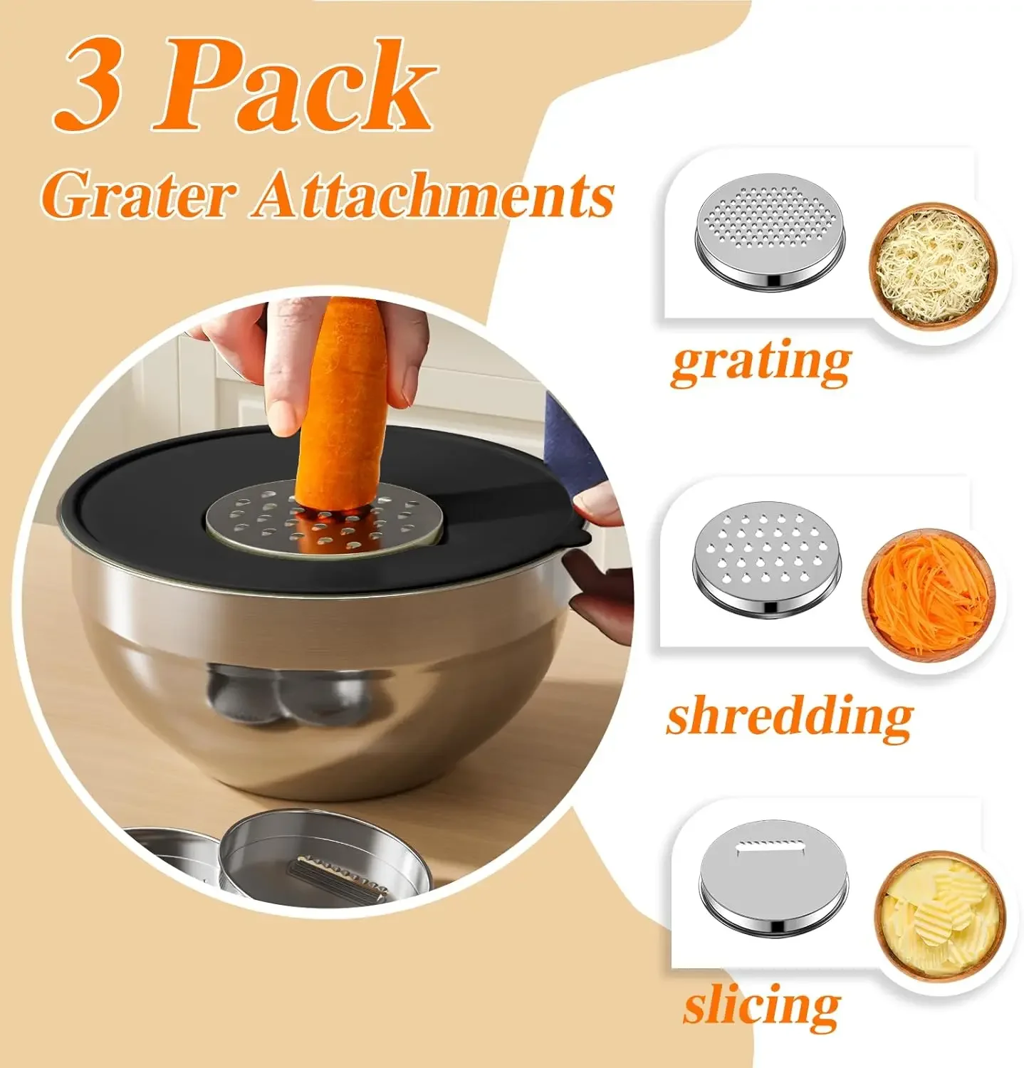 6Pcs Stainless Steel Mixing Bo - Kitchen Baking Set 评论和价格