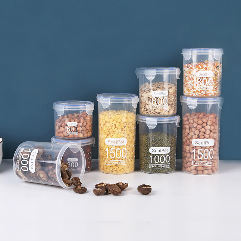 1-4PCS Sealed Jars With Scale  - Kitchen Bank 评论和价格