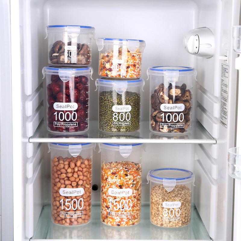 1-4PCS Sealed Jars With Scale  - Kitchen Bank 评论和价格