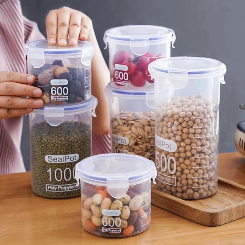 1/4PCS Sealed Jars With Scale  - Kitchen Bank 评论和价格
